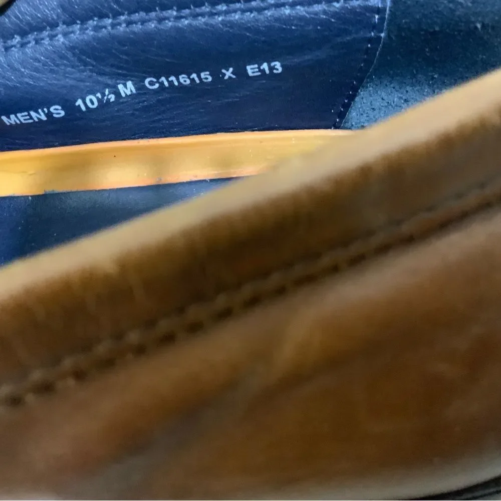 Cole Haan Pinch Penny Camel Brown Leather Slip-on Loafers Men's Size 10.5 M